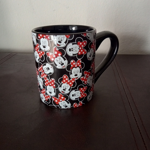 Disney Women's/Men's Minnie Mouse Ceramic Mug Red 14.oz Black - Picture 2 of 5